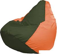 Кресло-мешок Flagman Груша Макси Г2.1-56 (оранжевый/оливковый темный)