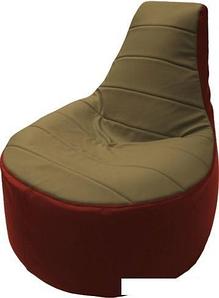 Кресло-мешок Flagman Трон Т1.3-36 (бежевый/красный)