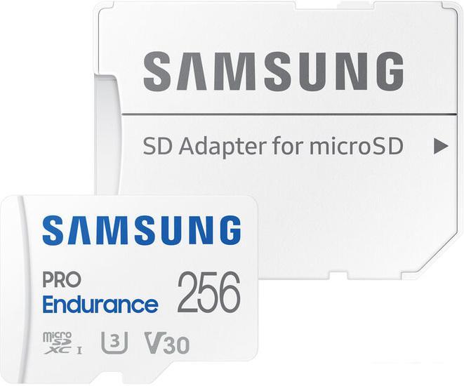 Карта памяти Samsung PRO Endurance+ microSDXC 256GB (с адаптером) - фото 1 - id-p224559785
