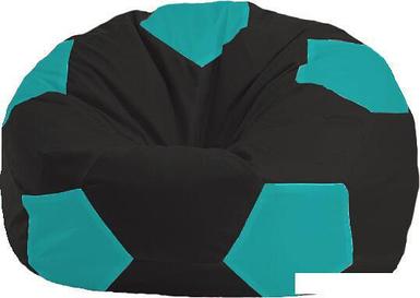 Кресло-мешок Flagman Мяч М1.1-393 (черный/бирюзовый)