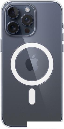 Чехол для телефона Apple MagSafe Clear Case для iPhone 15 Pro Max (прозрачный) - фото 2 - id-p224559822