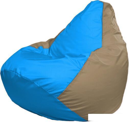 Кресло-мешок Flagman Груша Макси Г2.1-271 (бежевый темный/голубой)