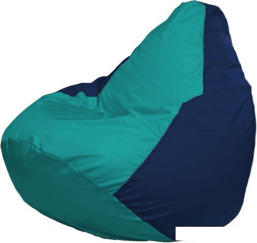 Кресло-мешок Flagman Груша Макси Г2.1-286 (синий темный/бирюзовый)