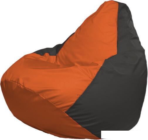Кресло-мешок Flagman Груша Макси Г2.1-210 (серый темный/оранжевый)