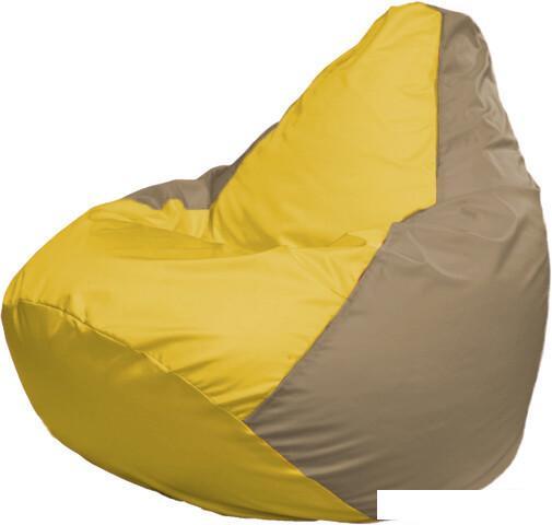 Кресло-мешок Flagman Груша Макси Г2.1-252 (бежевый темный/желтый)