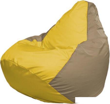 Кресло-мешок Flagman Груша Макси Г2.1-252 (бежевый темный/желтый), фото 2