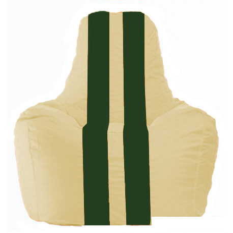 Кресло-мешок Flagman Спортинг С1.1-137 (бежевый/темно-зеленый)