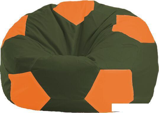 Кресло-мешок Flagman Мяч М1.1-56 (оливковый темный/оранжевый), фото 2