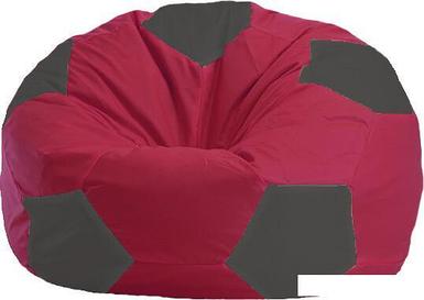 Кресло-мешок Flagman Мяч М1.1-300 (бордовый/серый темный)