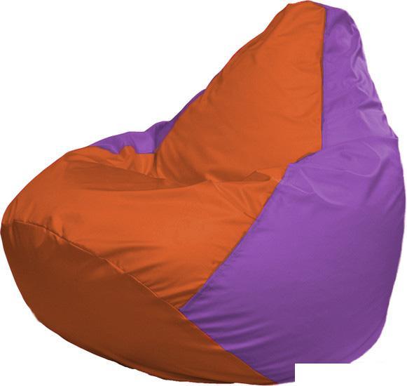 Кресло-мешок Flagman Груша Макси Г2.1-206 (оранжевый/сиреневый) - фото 1 - id-p224102997