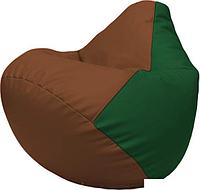 Кресло-мешок Flagman Груша Макси Г2.3-0701 (коричневый/зелёный)