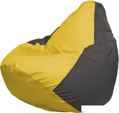 Кресло-мешок Flagman Груша Макси Г2.1-249 (серый темный/желтый)
