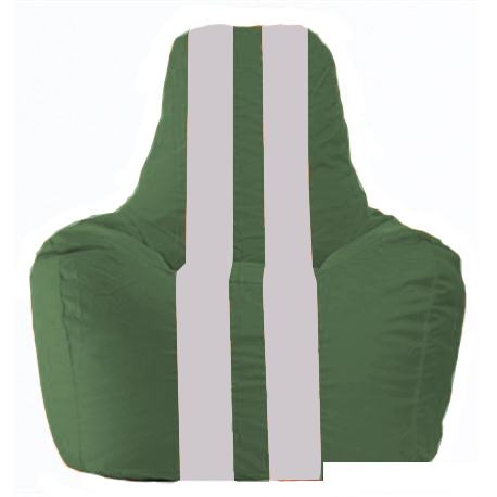 Кресло-мешок Flagman Спортинг С1.1-76 (темно-зеленый/белый)