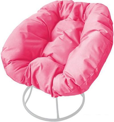Кресло M-Group Пончик 12310108 без ротанга (белый/розовая подушка), фото 2