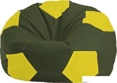 Кресло-мешок Flagman Мяч М1.1-57 (оливковый темный/желтый)