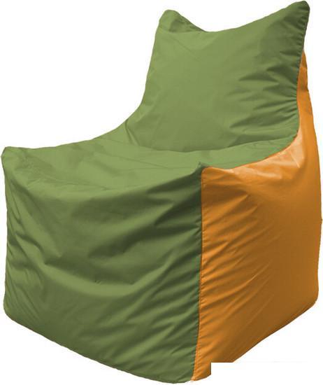 Кресло-мешок Flagman Фокс Ф2.1-227 (оливковый/оранжевый)