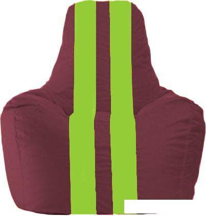 Кресло-мешок Flagman Спортинг С1.1-305 (бордовый/салатовый) - фото 1 - id-p224103129