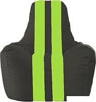 Кресло-мешок Flagman Спортинг С1.1-466 (чёрный/салатовый)