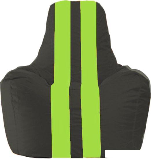 Кресло-мешок Flagman Спортинг С1.1-466 (чёрный/салатовый) - фото 1 - id-p224103130