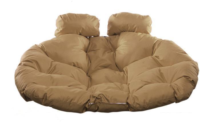 Подвесное кресло M-Group Для двоих 11450201 (коричневый ротанг/бежевая подушка), фото 2