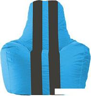 Кресло-мешок Flagman Спортинг С1.1-267 (голубой/черный)