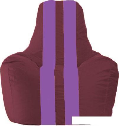 Кресло-мешок Flagman Спортинг С1.1-302 (бордовый/сиреневый) - фото 1 - id-p224103184