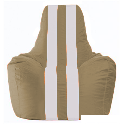 Кресло-мешок Flagman Спортинг С1.1-99 (бежевый/белый), фото 2