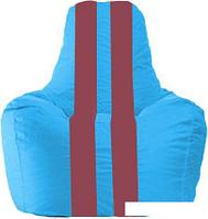 Кресло-мешок Flagman Спортинг С1.1-281 (голубой/бордовый)