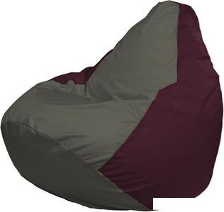 Кресло-мешок Flagman Груша Макси Г2.1-358 (бордовый/серый темный)