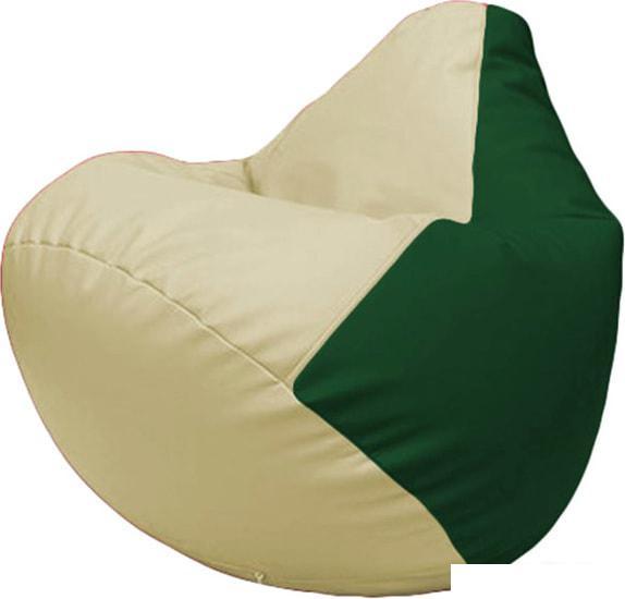 Кресло-мешок Flagman Груша Макси Г2.3-1001 (светло-бежевый/зеленый)