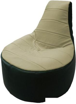 Кресло-мешок Flagman Трон Т1.3-41 (светло-бежевый/зеленый), фото 2