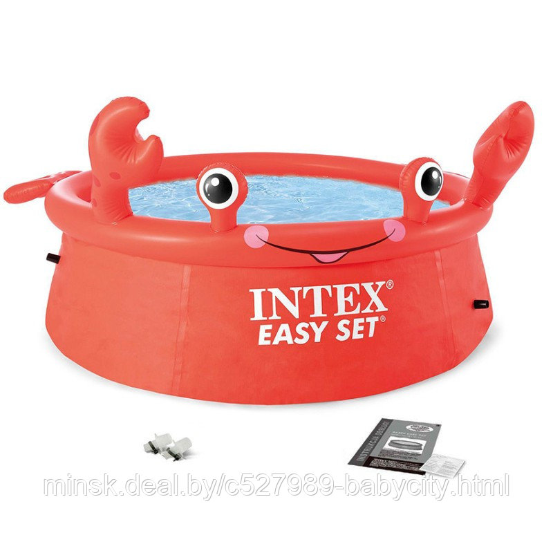 Бассейн надувной Intex Easy Set Весёлый краб 183x51 см 26100NP - фото 1 - id-p224827374