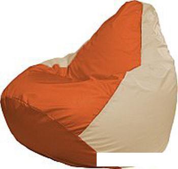 Кресло-мешок Flagman Груша Медиум Г1.1-207 (оранжевый/светло-бежевый)