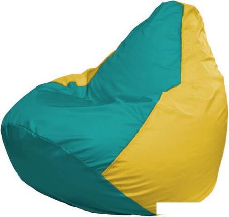 Кресло-мешок Flagman Груша Макси Г2.1-313 (желтый/бирюзовый), фото 2