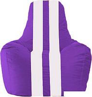 Кресло-мешок Flagman Спортинг С1.1-36 (фиолетовый/белый)