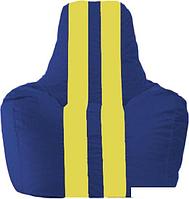 Кресло-мешок Flagman Спортинг С1.1-128 (синий/жёлтый)