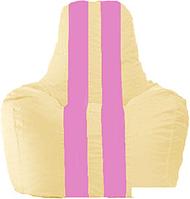 Кресло-мешок Flagman Спортинг С1.1-142 (светло-бежевый/розовый)