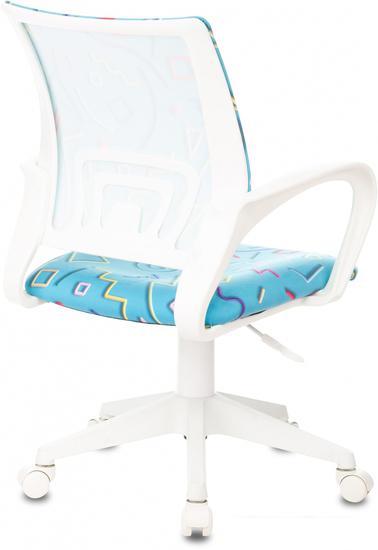 Компьютерное кресло Бюрократ Burokids 1W 1920811 (голубой Sticks 06/пластик белый) - фото 4 - id-p224656535