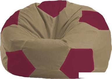 Кресло-мешок Flagman Мяч М1.1-97 (бежевый темный/бордовый)