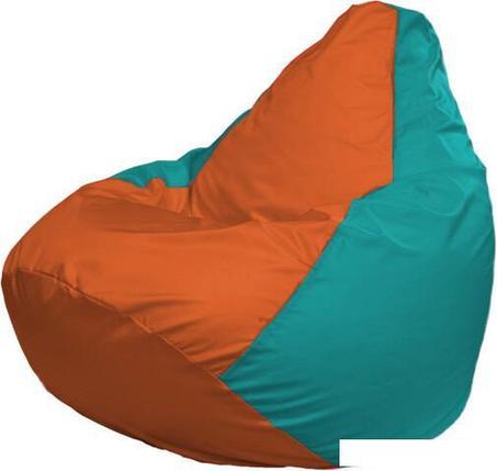 Кресло-мешок Flagman Груша Макси Г2.1-223 (бирюзовый/оранжевый), фото 2