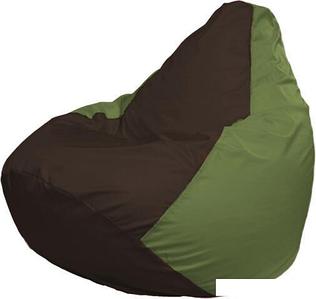 Кресло-мешок Flagman Груша Макси Г2.1-323 (оливковый/коричневый)