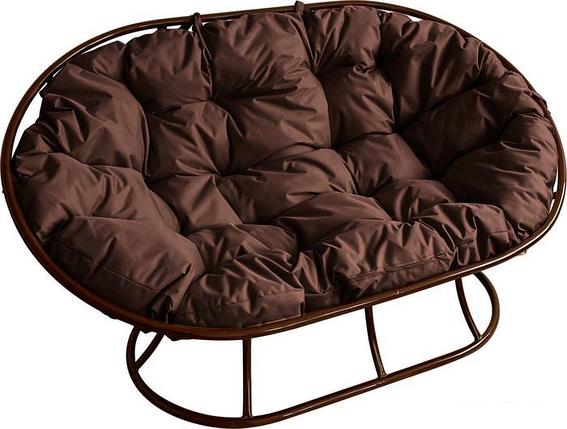 Садовый диван M-Group Мамасан 12100205 (коричневый/коричневая подушка), фото 2