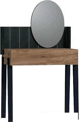 Туалетный столик с зеркалом Глазов Nature 43 (дуб табачный craft/черный), фото 2
