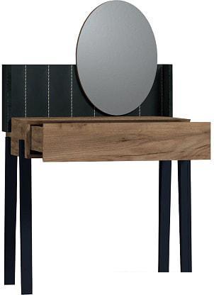 Туалетный столик с зеркалом Глазов Nature 43 (дуб табачный craft/черный), фото 2