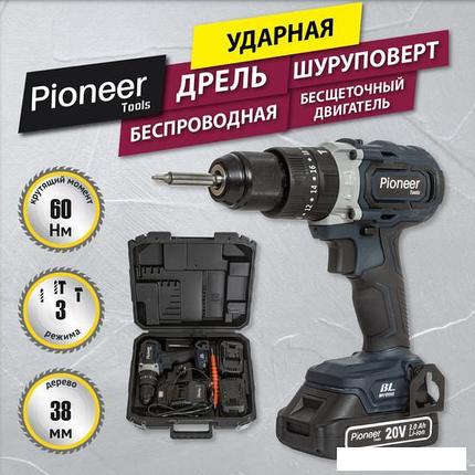 Ударная дрель-шуруповерт Pioneer Tools CID-E2002CB (с 2-мя АКБ, кейс), фото 2