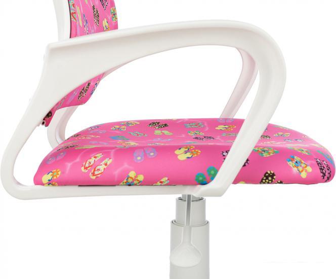 Компьютерное кресло Бюрократ Burokids 1W 1920845 (розовый сланцы/пластик белый) - фото 7 - id-p224538867