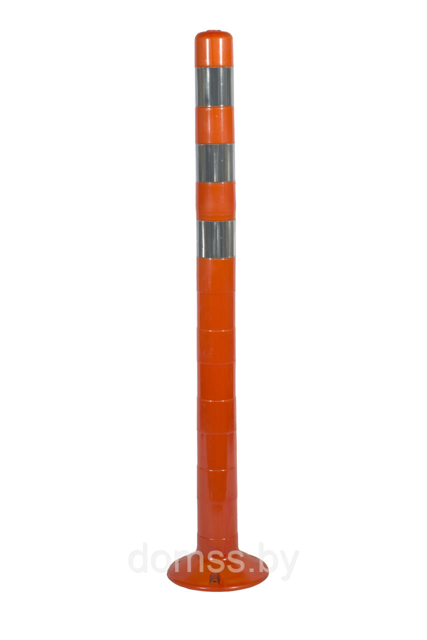 Столбик дорожный гибкий 1000 мм цельный Сэвилен оранжевый 3 светоотражающие полосы