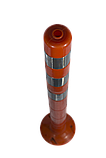 Столбик дорожный гибкий 1000 мм цельный Сэвилен оранжевый 3 светоотражающие полосы, фото 4