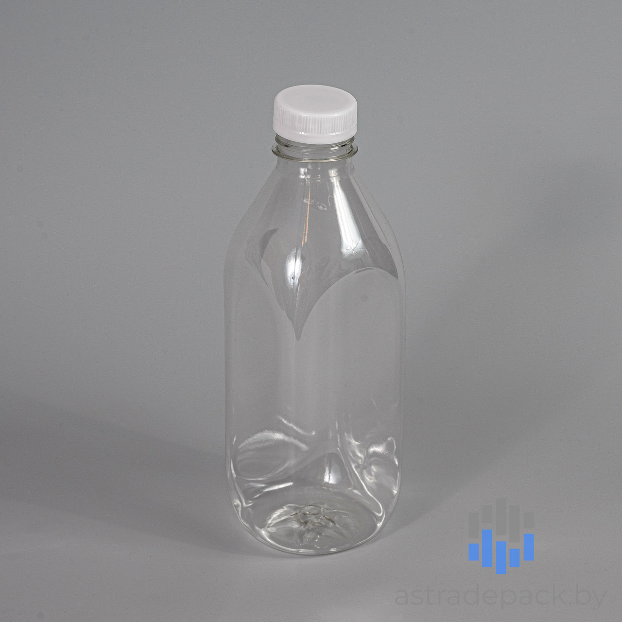 Бутылка пластиковая квадратная 1 л - фото 1 - id-p218219038