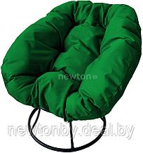 Кресло M-Group Пончик 12310404 без ротанга (черный/зеленая подушка)